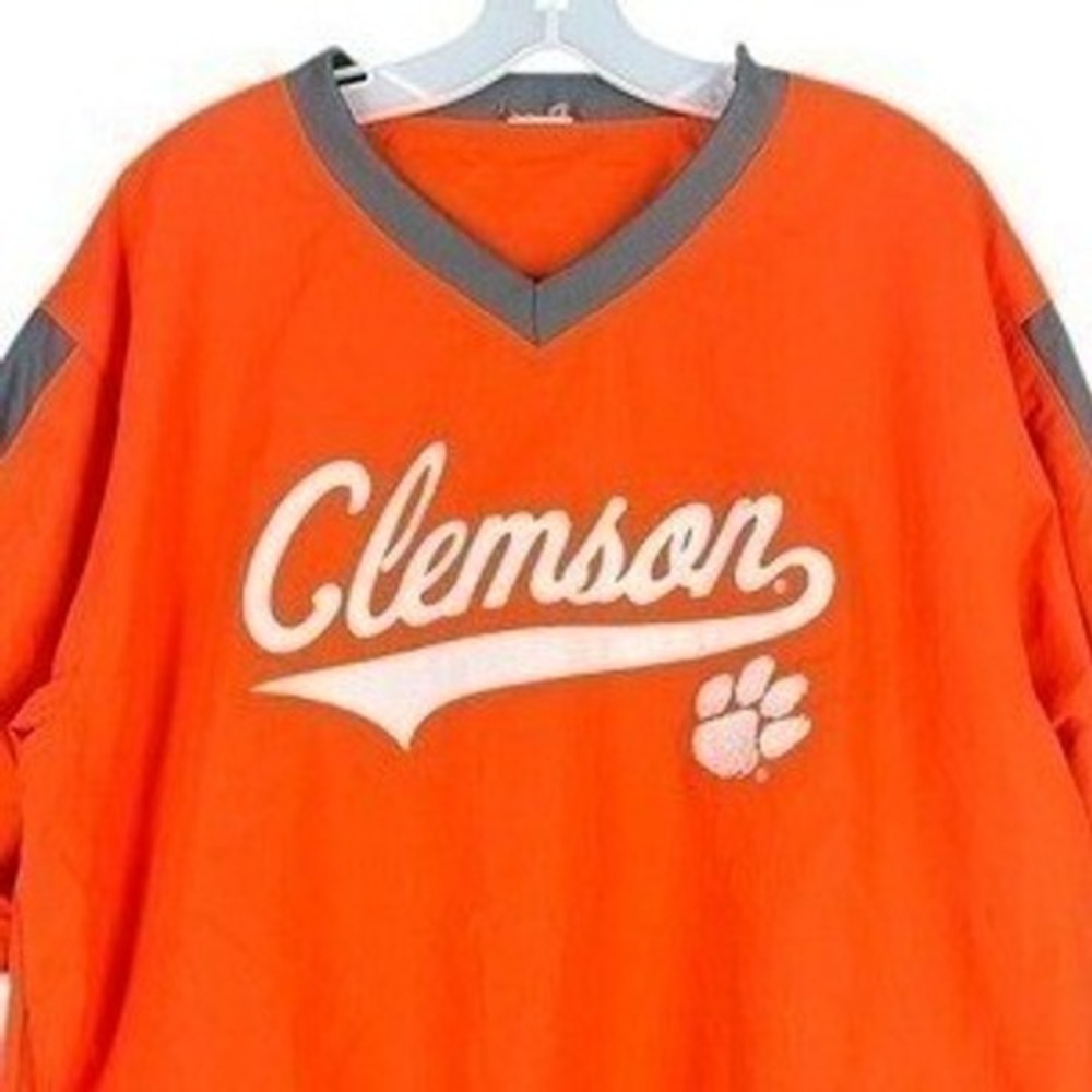Clemson Tigers Unbranded Windshirt Mens XL Embroidered Logo Orange Game Day Wear